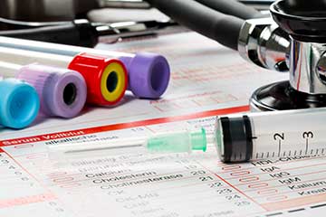 Papier de laboratoire et ustensiles pour le test sanguin APS ou PSA